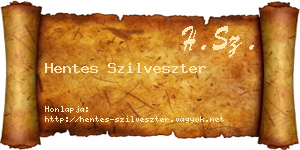 Hentes Szilveszter névjegykártya