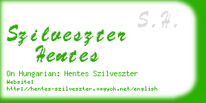 szilveszter hentes business card